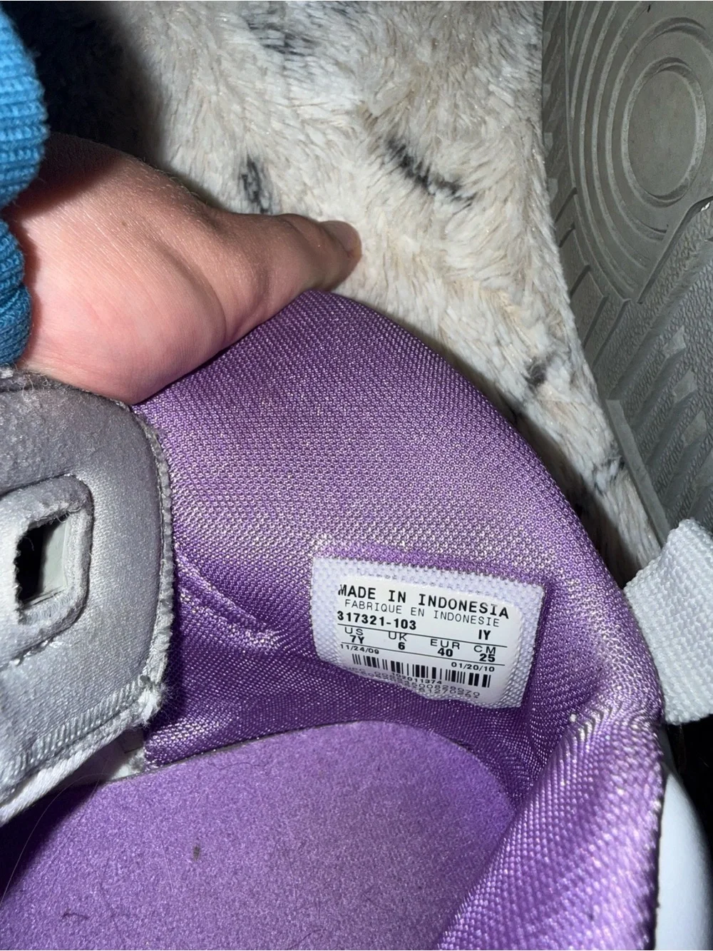 Air Jordan Spizike GS 'Cool Grey / Violet Pop' (317321-103) - Size 7Y Womens 8.5
